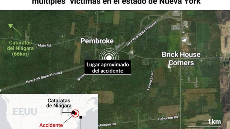 Un autobús turístico sufre un accidente en Nueva York, dejando varias víctimas en el lugar