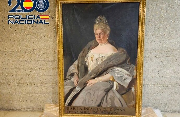La Policía Nacional recupera ‘La Chata’ de Sorolla, robada en los 70, en el Palacio de Liria