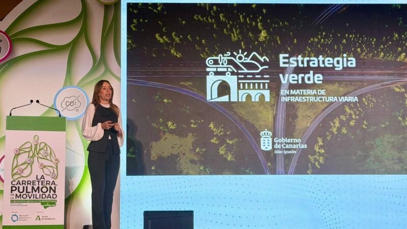 Canarias avanza en su compromiso ambiental al construir carreteras verdes con neumáticos reciclados