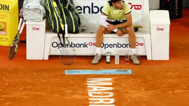 Alcaraz no participará en el Mutua Madrid Open debido a una lesión en la espalda