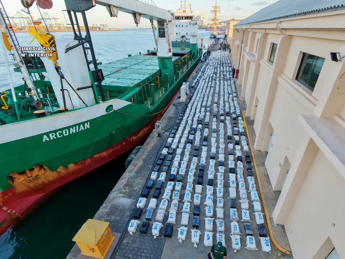 La incautación de 41 toneladas de cocaína destaca el auge sin precedentes de la ruta atlántica